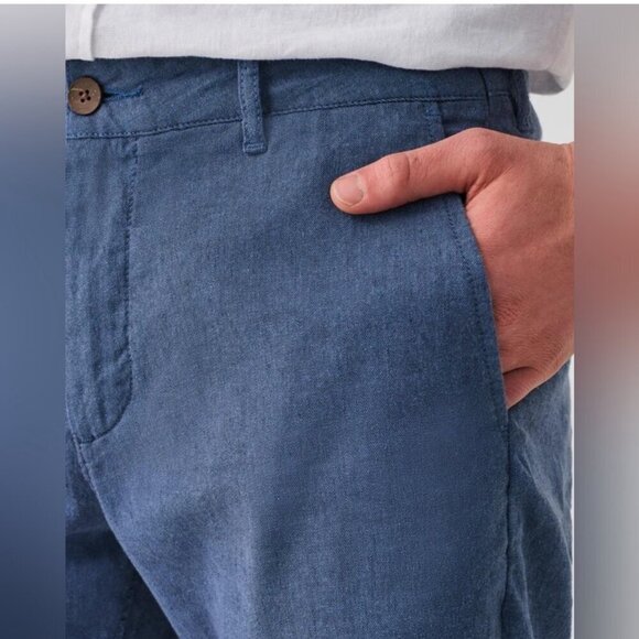 Faherty Tradewinds men's linen blend light blue shorts size 31 - Picture 3 of 12